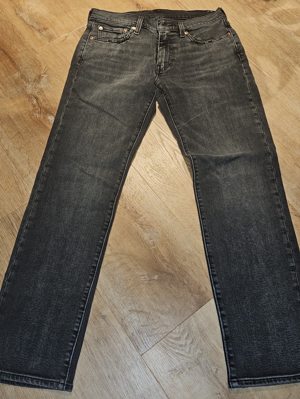 Levi's Premium 514 Straight Fit Jeans washed dark grey/black 29x30 Mens